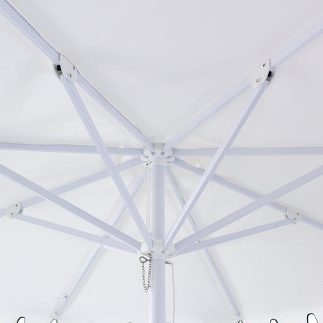 Billy Fresh 3m Palermo Aluminium Umbrella - White with Black Trim