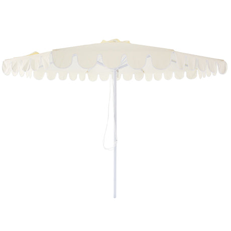 Billy Fresh 3m Whitehaven Aluminium Umbrella - Cream with White Trim