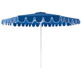 Billy Fresh 3m Nautical Aluminium Umbrella - Blue with White Trim