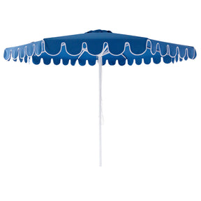 Billy Fresh 3m Nautical Aluminium Umbrella - Blue with White Trim