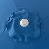 Billy Fresh 3m Nautical Aluminium Umbrella - Blue with White Trim