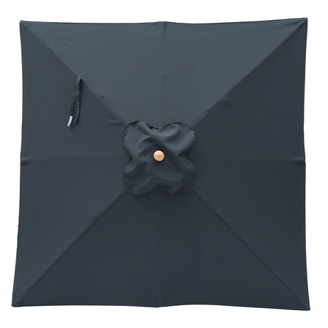 Billy Fresh 2m Bamboo Umbrella - Solid Black