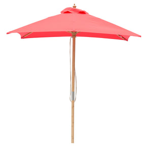 Billy Fresh 2m Bamboo Umbrella - Solid Red