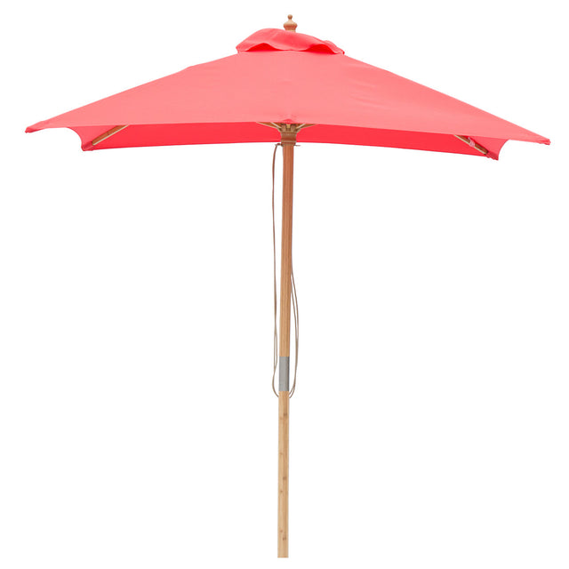 Billy Fresh 2m Bamboo Umbrella - Solid Red