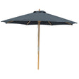 Billy Fresh 3m Bamboo Umbrella - Solid Black