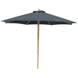 Billy Fresh 3m Bamboo Umbrella - Solid Black