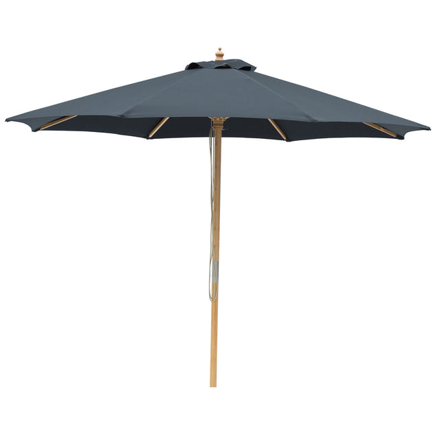 Billy Fresh 3m Bamboo Umbrella - Solid Black