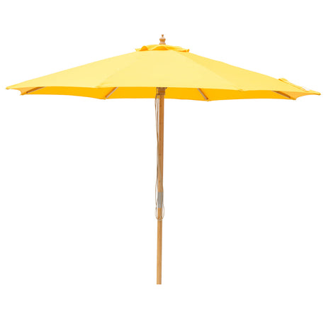 Billy Fresh 3m Bamboo Umbrella - Solid Yellow