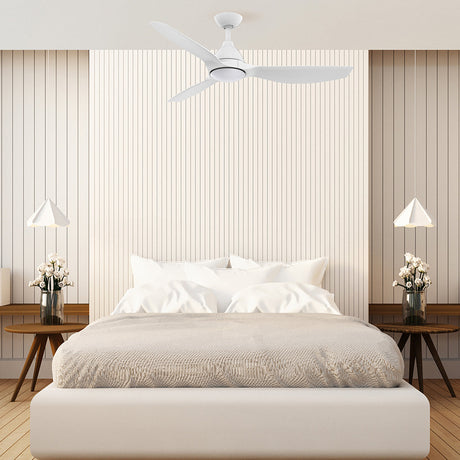 Aeroflow Skywave 132cm 52inch DC Ceiling Fan with LED - White