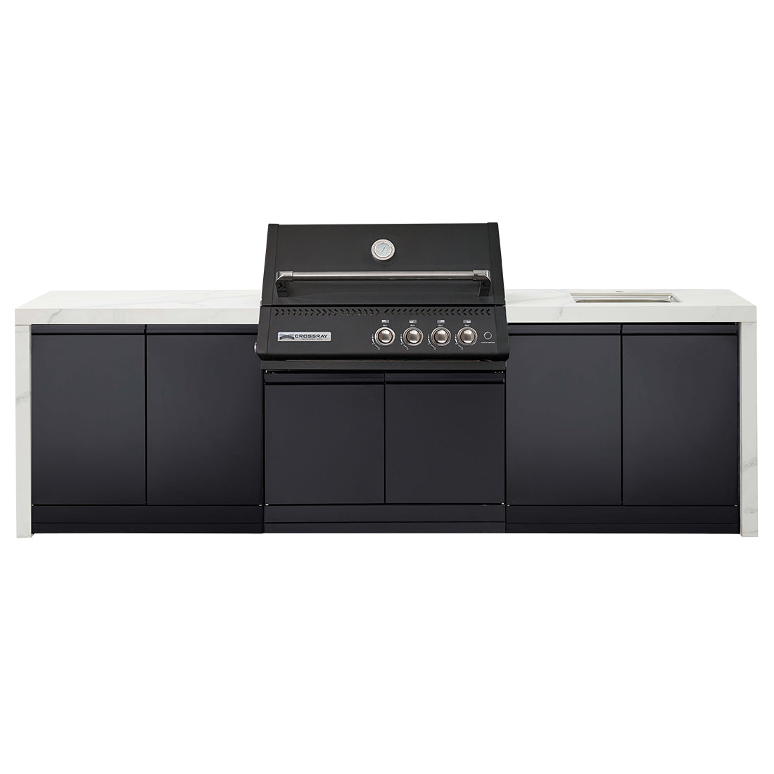 Crossray Xplor Gas BBQ Outdoor Kitchen GD4KW-08 - Black