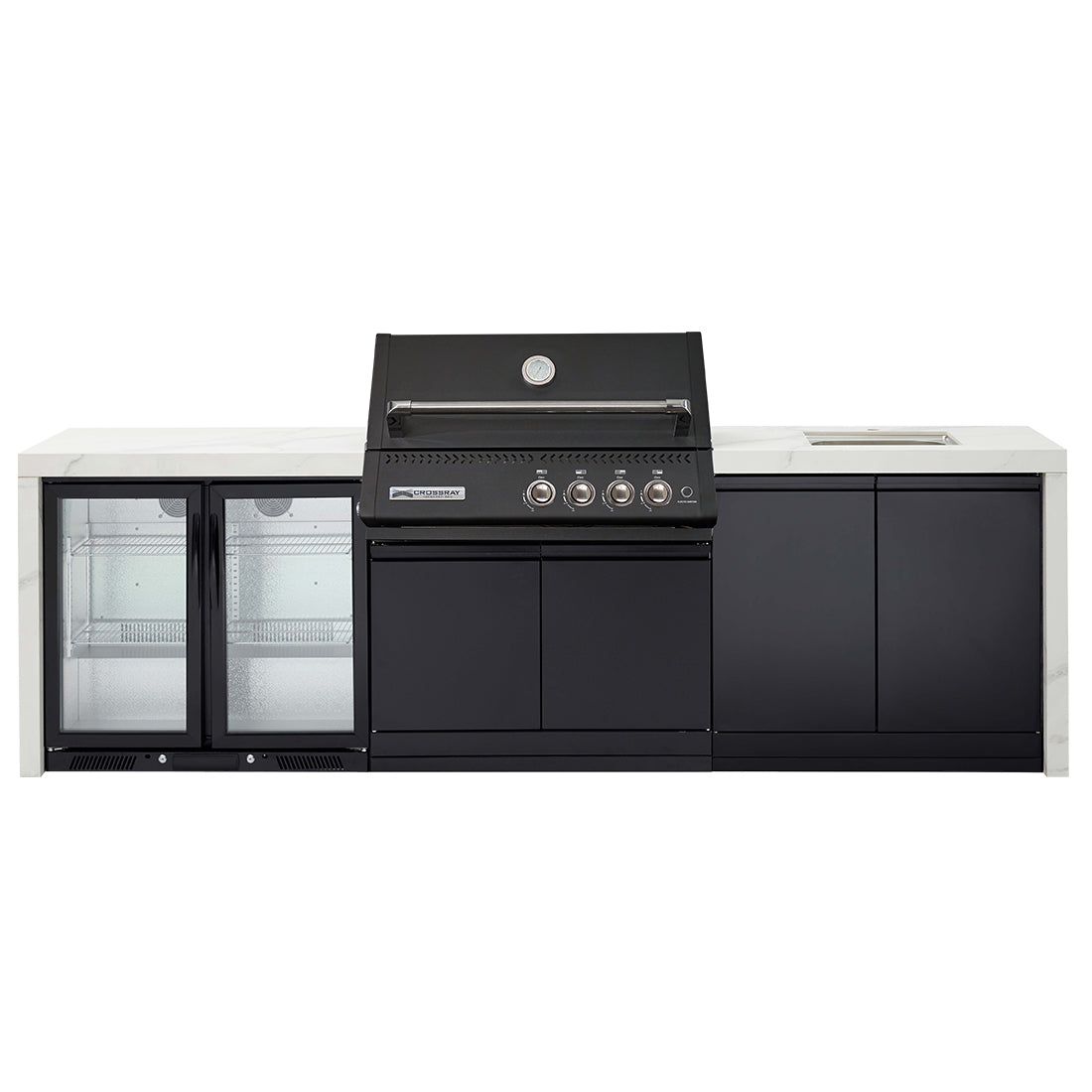 Crossray Xplor Gas BBQ Outdoor Kitchen GD4KW-12 - Black