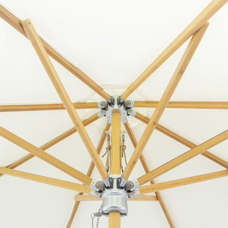 Billy Fresh 3m Deluxe Bamboo Umbrella - Cream