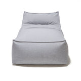 Superior Lounger and Square Pouf Light Grey
