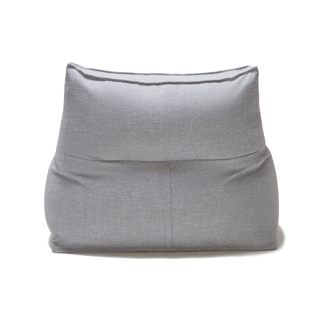 Superior Lounger and Square Pouf Light Grey