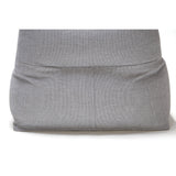 Superior Lounger and Square Pouf Light Grey