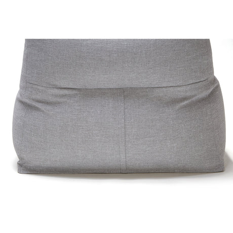 Superior Lounger and Square Pouf Light Grey