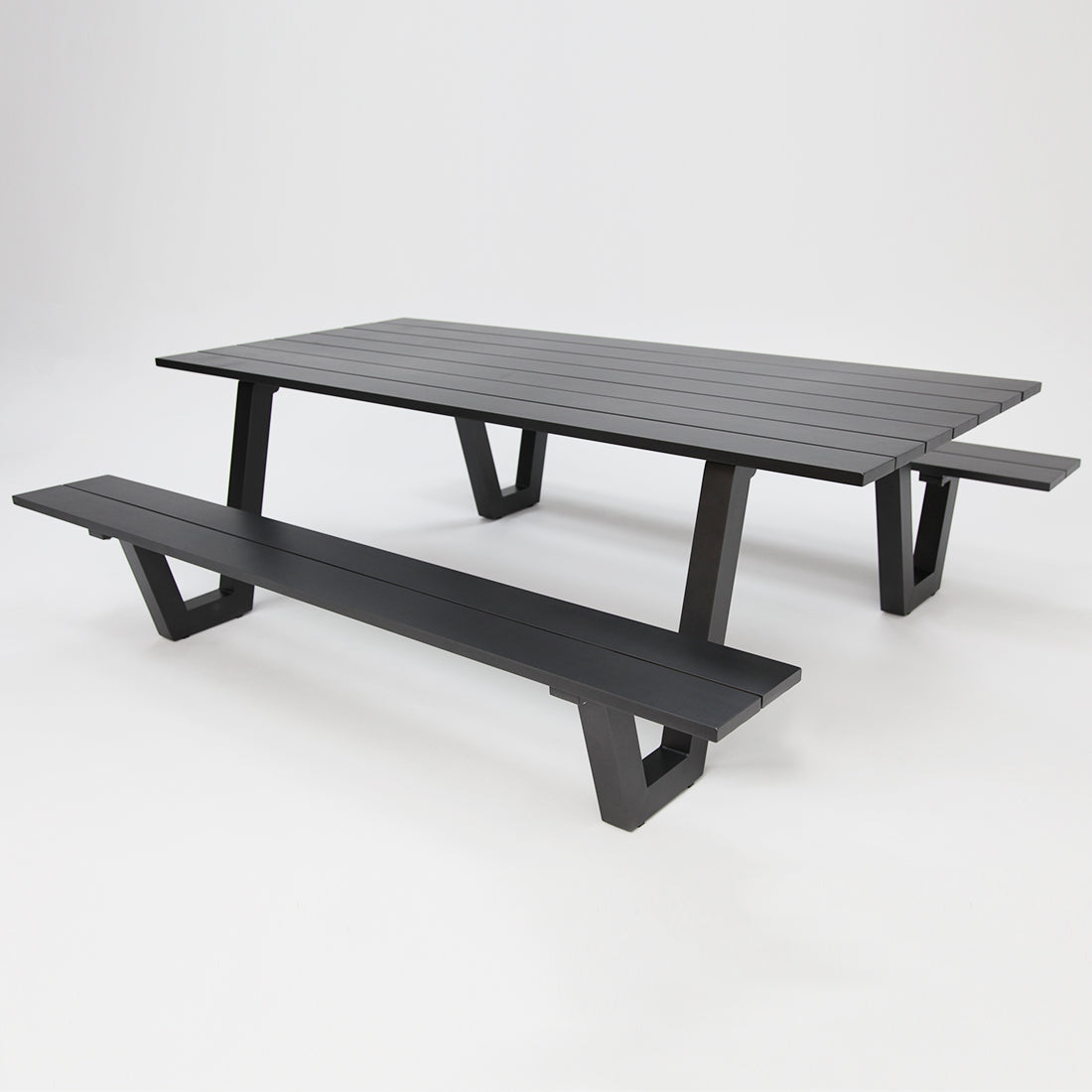 Addison Table and Bench Setting - Anthracite