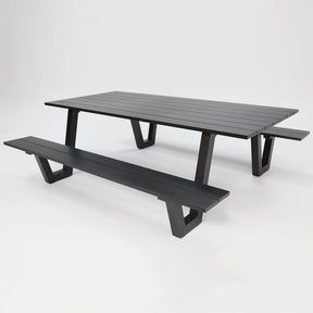 Addison Table and Bench Setting - Anthracite