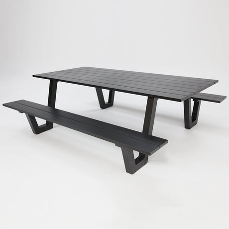 Addison Table and Bench Setting - Anthracite