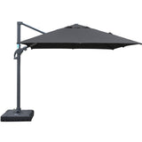 Amalfi 3x3m Cantilever Umbrella with Water Base - Dark Grey