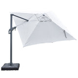 Amalfi 3x3m Cantilever Umbrella with Water Base - Light Grey