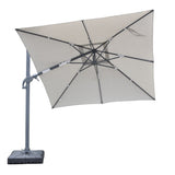 Amalfi 3x3m Cantilever Umbrella with Water Base - Light Grey