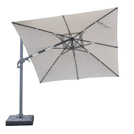 Amalfi 3x3m Cantilever Umbrella with Water Base - Light Grey