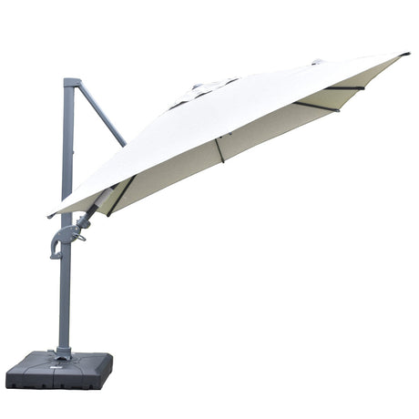 Amalfi 3x3m Cantilever Umbrella with Water Base - Light Grey
