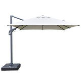Amalfi 3x3m Cantilever Umbrella with Water Base - Light Grey