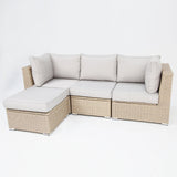Amani 4pc Storage Lounge - Driftwood Stone