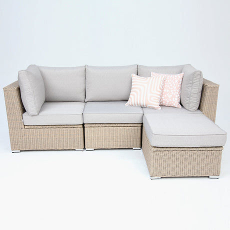 Amani 4pc Storage Lounge - Driftwood Stone
