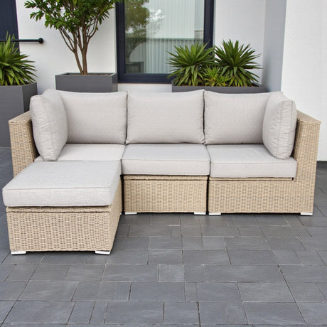 Amani 4pc Storage Lounge - Driftwood Stone