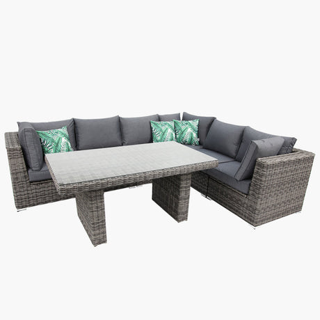 Amani 7pc Storage Lounge w/ Dining Table - Grey