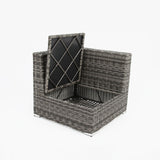 Amani 4pc Storage Lounge - Grey Storm