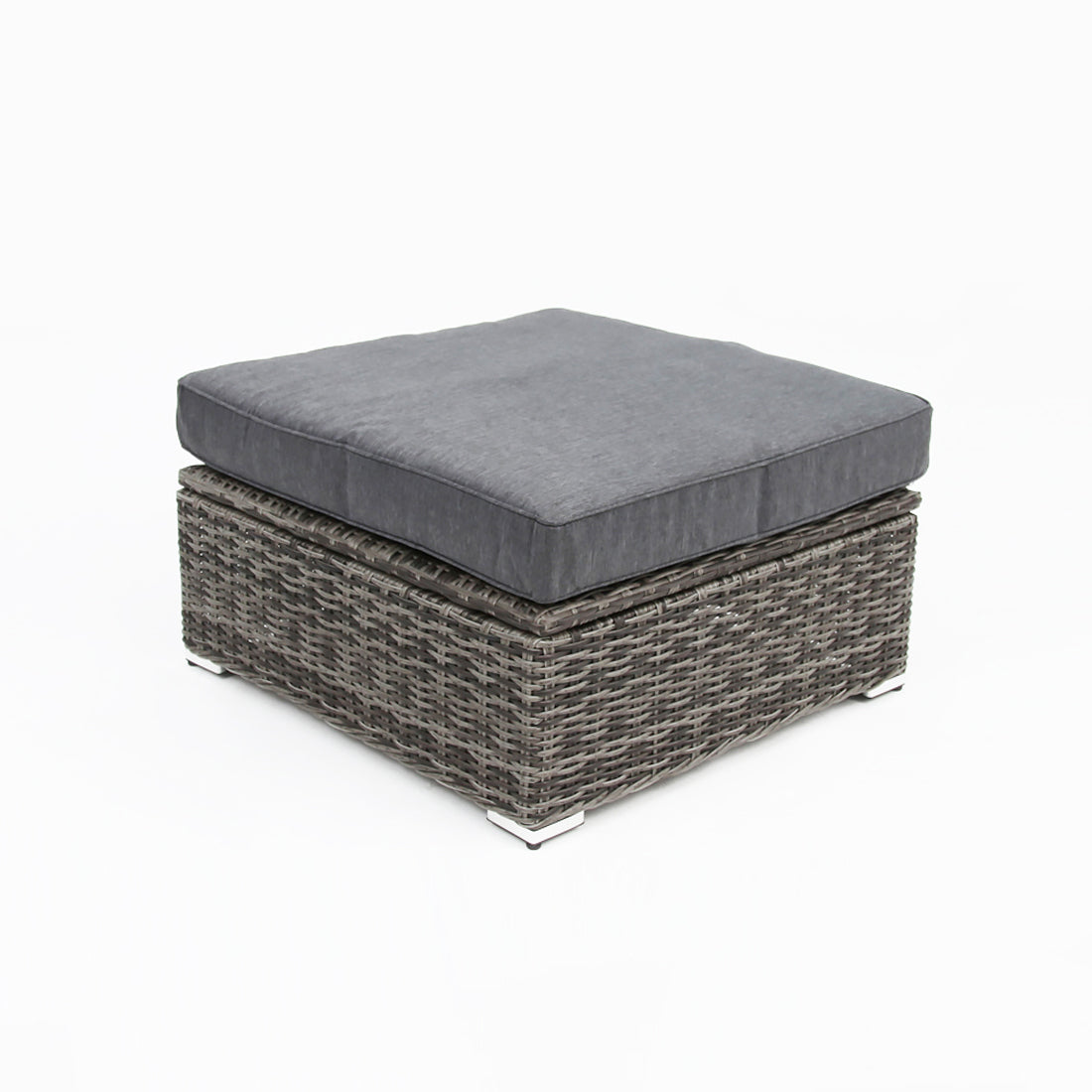 Amani Small Storage Ottoman - Grey Storm