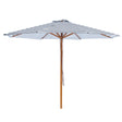 Billy Fresh 3m Timber-Look Aluminium Aruba Umbrella - Black