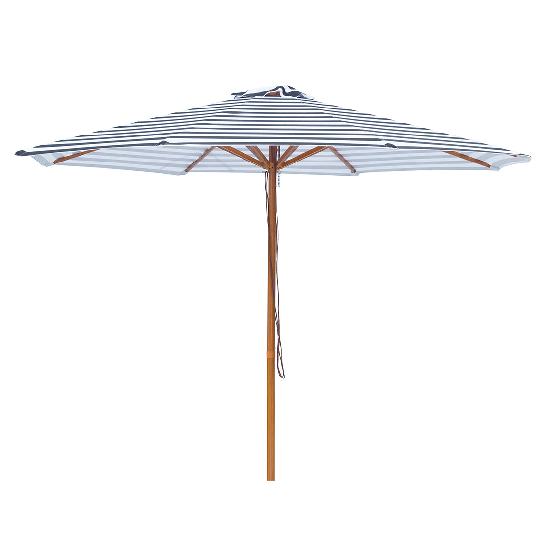Billy Fresh 3m Timber-Look Aluminium Aruba Umbrella - Black