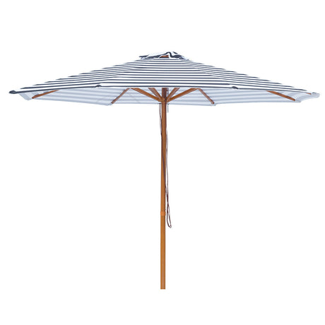 Billy Fresh 3m Timber-Look Aluminium Aruba Umbrella - Black