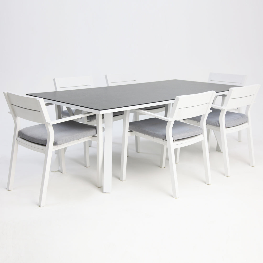 Athena Dallas 7pc Dining Setting - White