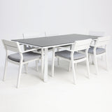 Athena Dallas 7pc Dining Setting - White