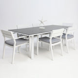 Athena Dallas 7pc Dining Setting - White