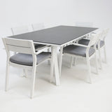 Athena Dallas 7pc Dining Setting - White