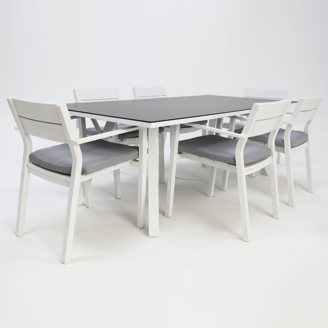 Athena Dallas 7pc Dining Setting - White