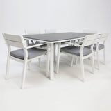 Athena Dallas 7pc Dining Setting - White
