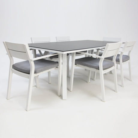 Athena Dallas 7pc Dining Setting - White