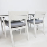 Athena Dallas 7pc Dining Setting - White