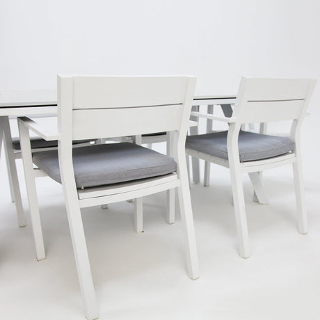 Athena Dallas 7pc Dining Setting - White
