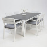 Athena Dallas 7pc Dining Setting - White