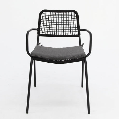 Milano Bahamas Round 6pc Dining Setting - Black