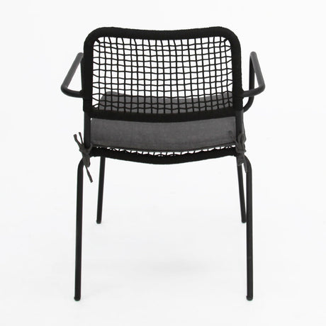 Milano Bahamas Round 6pc Dining Setting - Black